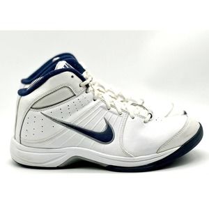 Nike Shoes Men Size 8 The Overplay VI‎ White Blue Basketball 443456-102